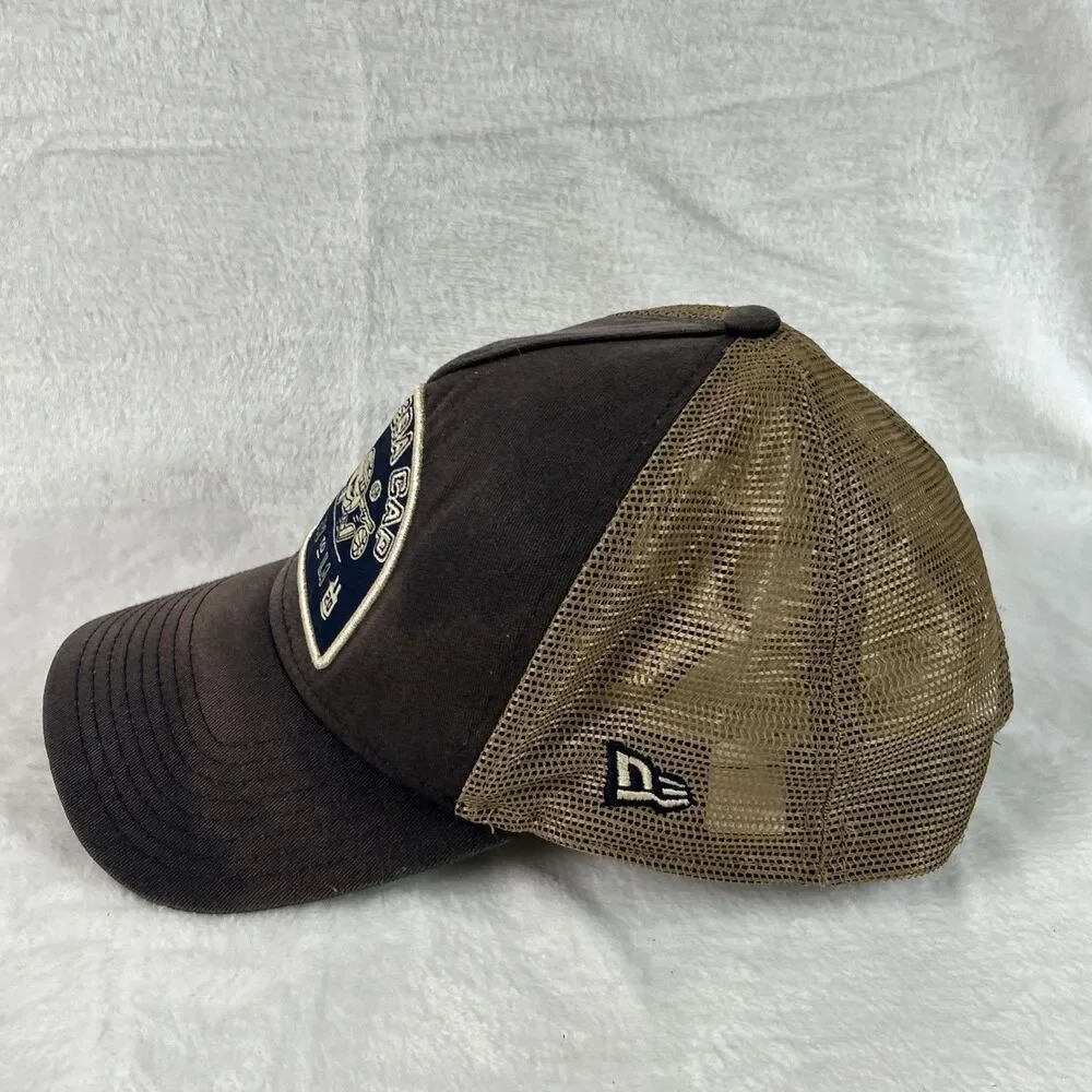 New Era Cap Distressed Gray/Blue Mens Hat Adjustable Ball Cap Baseball
